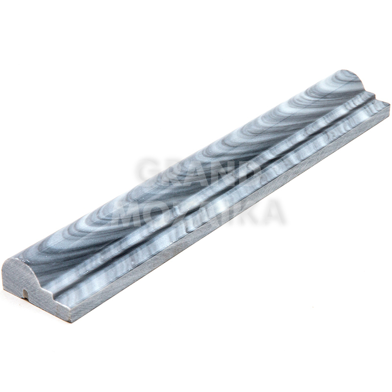 Бордюр мозаичный B033-2 (Bardiglio Nuvolato) серия Бордюры