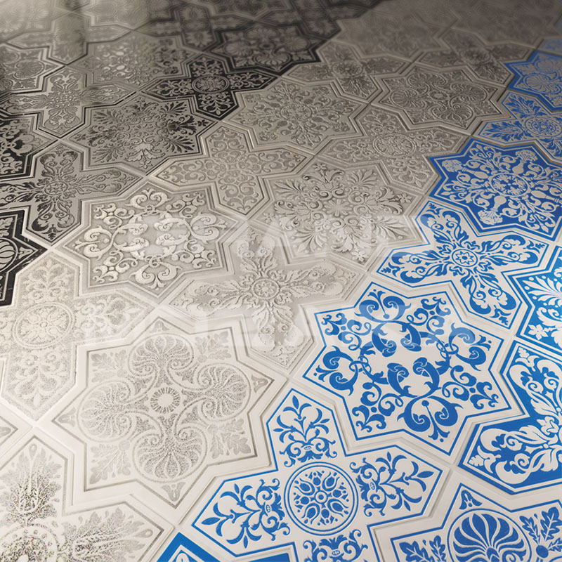 Плитка PNT-4 (blue) серия Pantheon Skalini