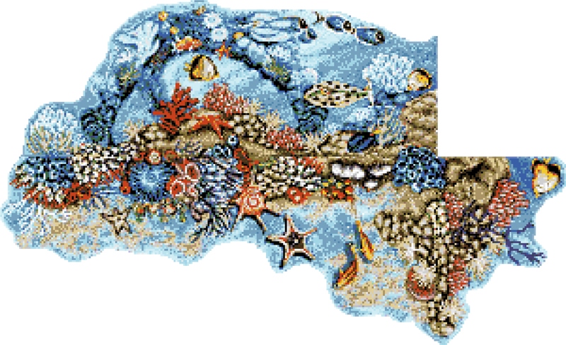 Панно Панно «Атолл» 3 угловой серия Панно Rose