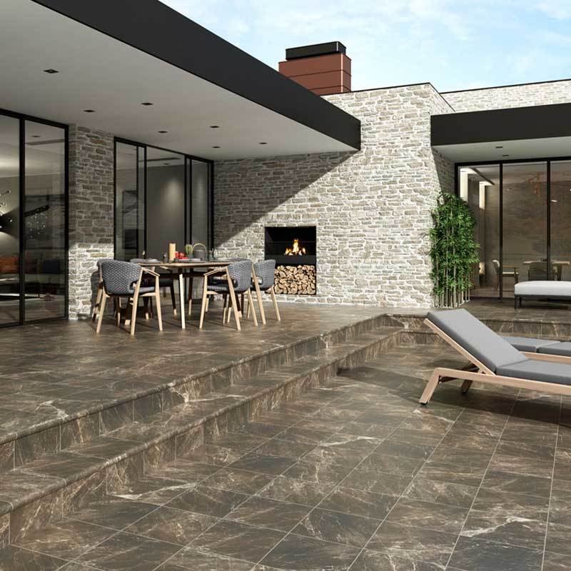 Ступени PELDANO NEVADA EMPERADOR Фронтальная ступень 33X33Х4 серия Nevada Emperador