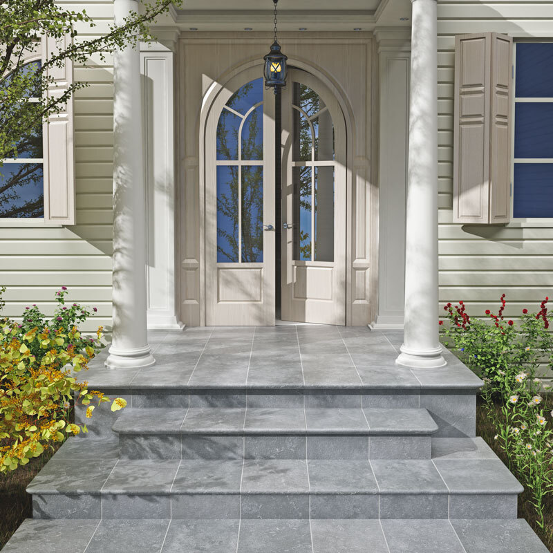 Ступени PELDANO STONE GRIS Фронтальная ступень 33x33x4 серия Stone V