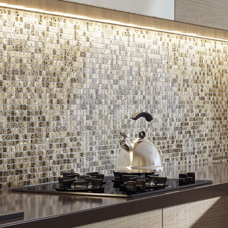 Мозаика Dark Emperador Polished 20X20 серия Wild Stone