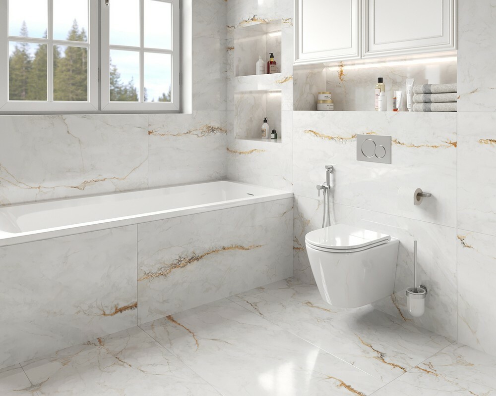 Плитка Denis Gold 60x120 7мм Polished серия Modern