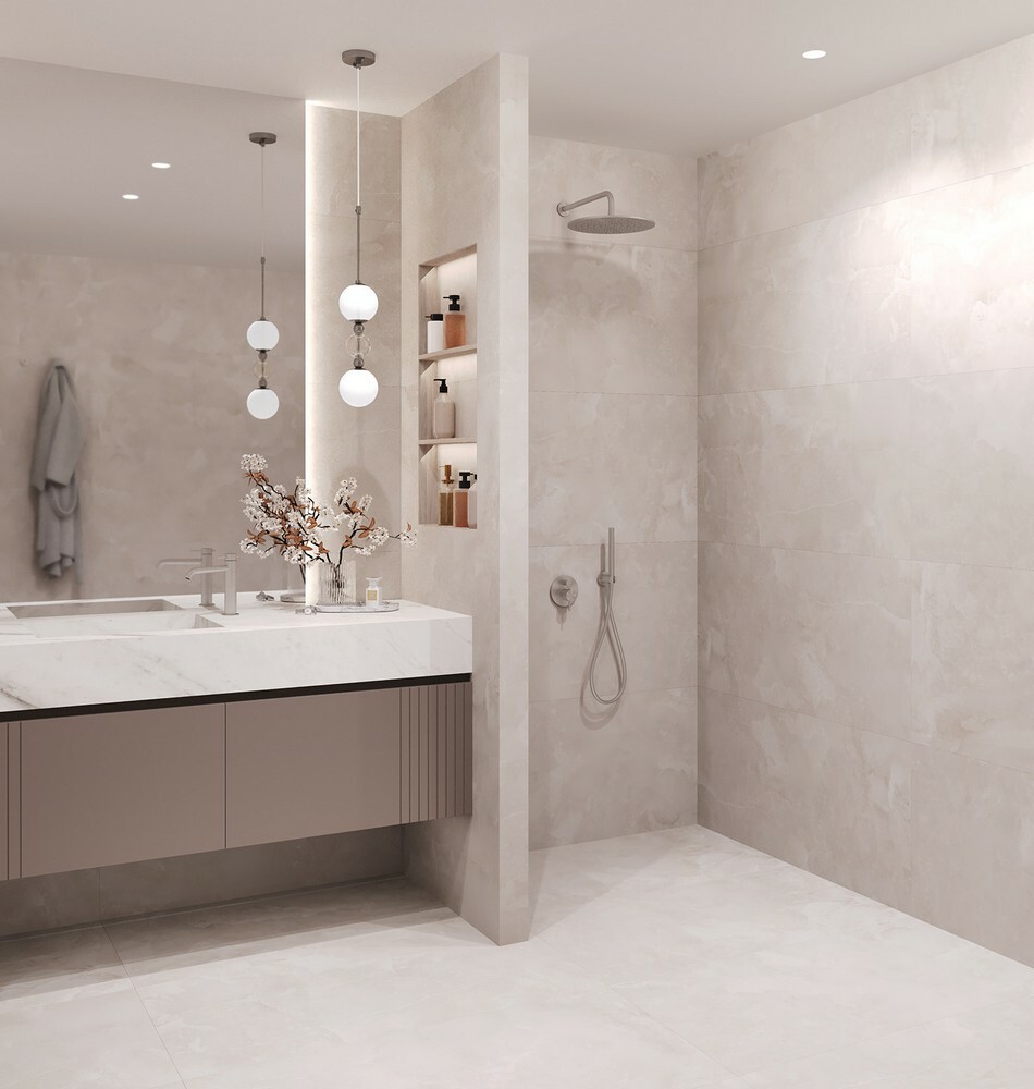 Плитка Onyx Elegant Beige Satin 60x120 серия Luna Rossa