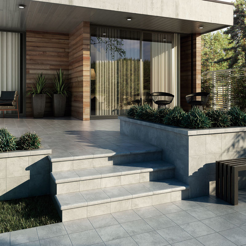 Ступени PELDANO MANHATTAN GREY Фронтальная ступень 33х24,5х4 серия Manhattan Grey