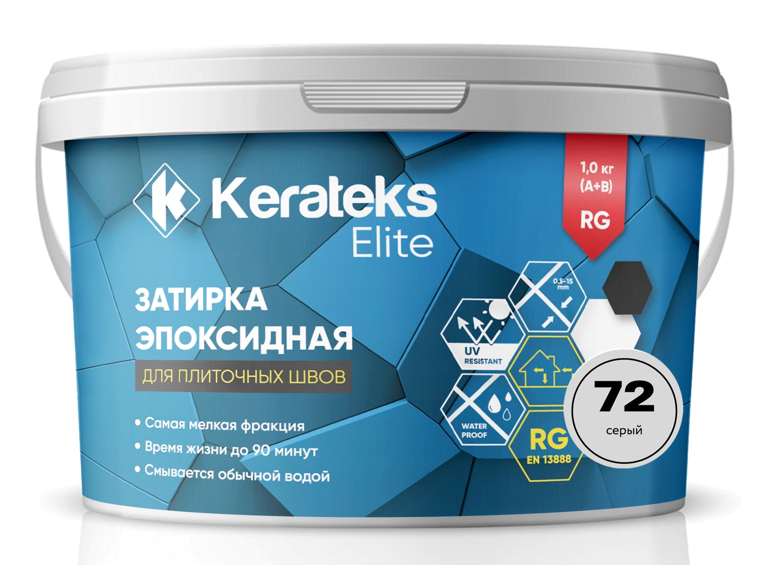 Затирка 72 Серый, 1 кг серия Kerateks Elite