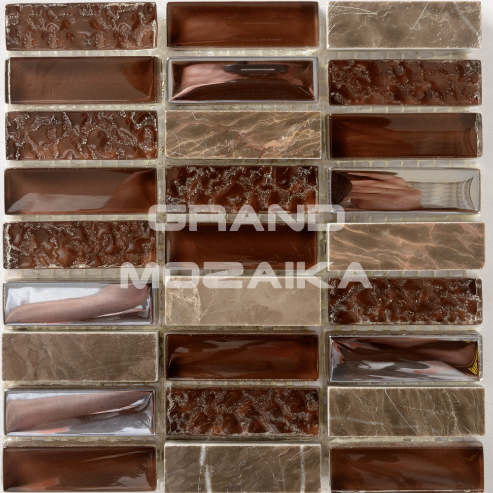 Мозаика Super Line (brown) серия Glass-Stone