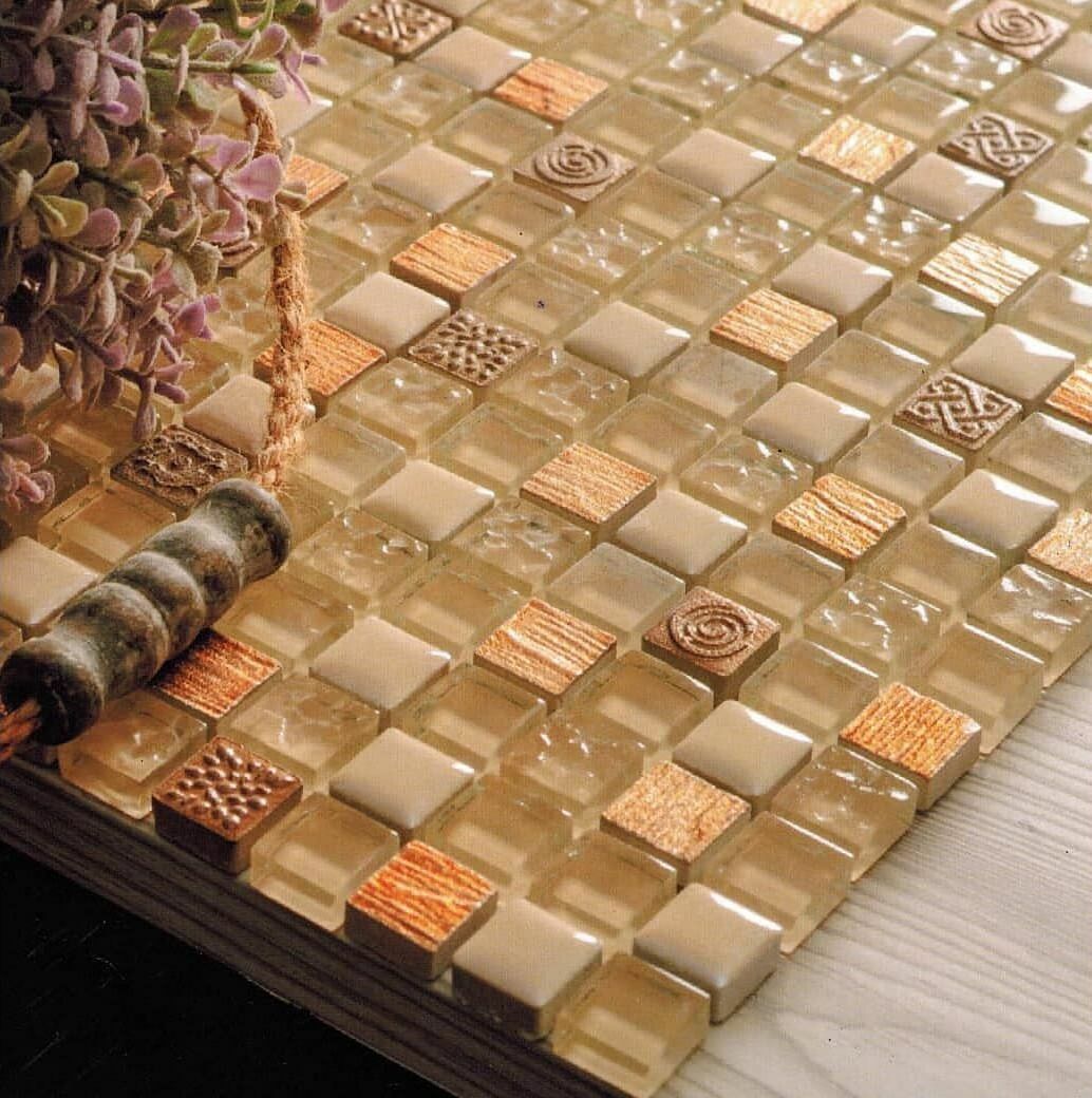 Мозаика Lavada Beige серия Orro Glasstone