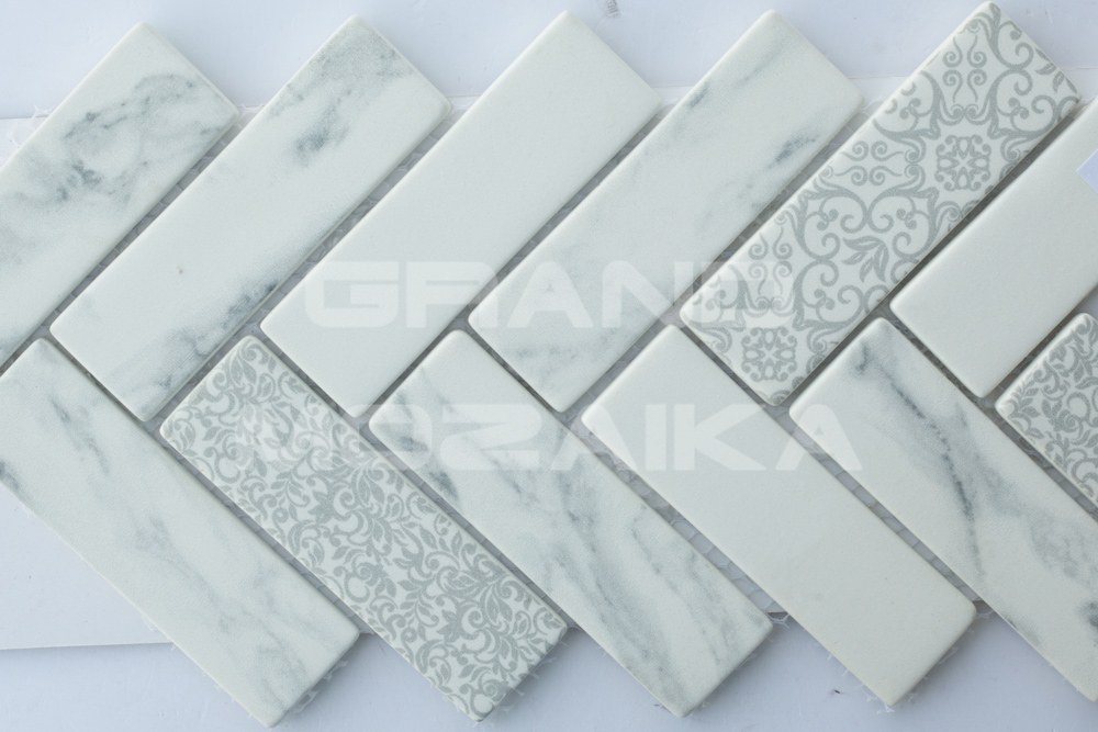 Мозаика Tweed White серия Orro Glass