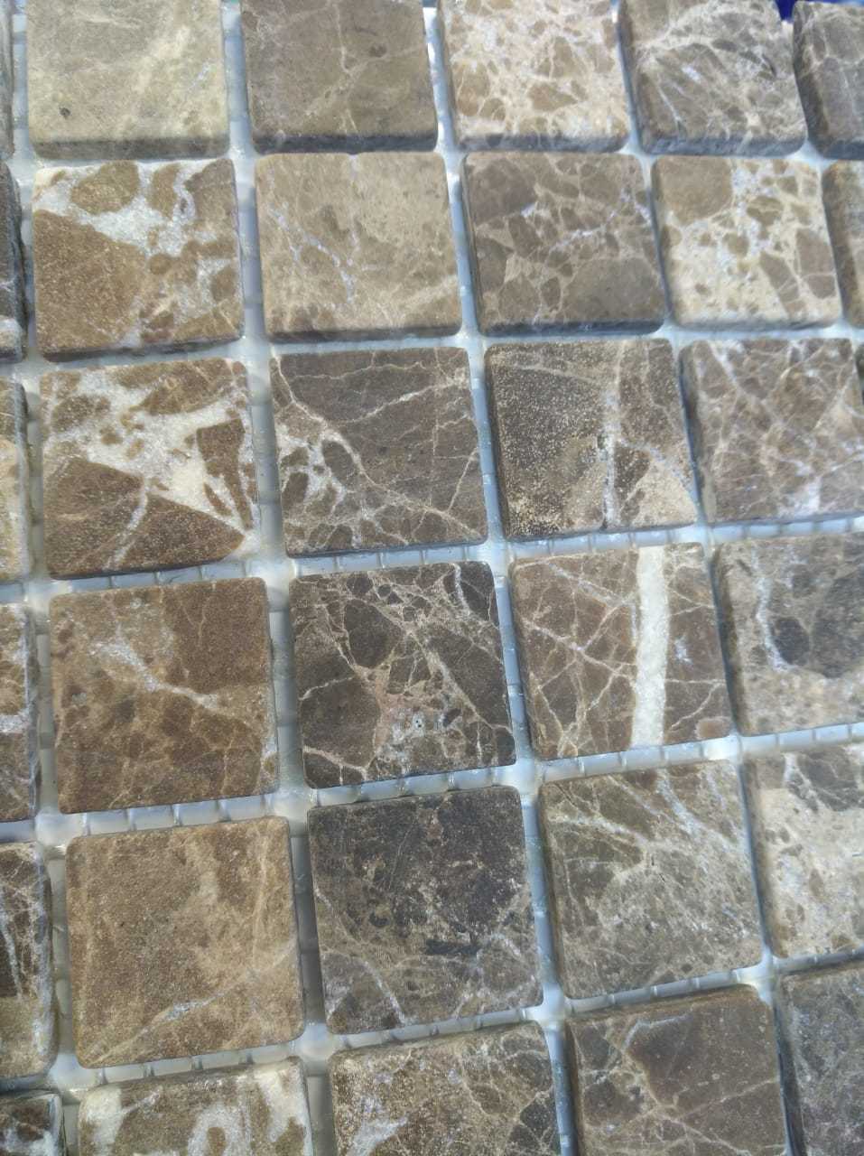 Мозаика Emperador Dark MAT 23x23х4 серия Pietrine Slim