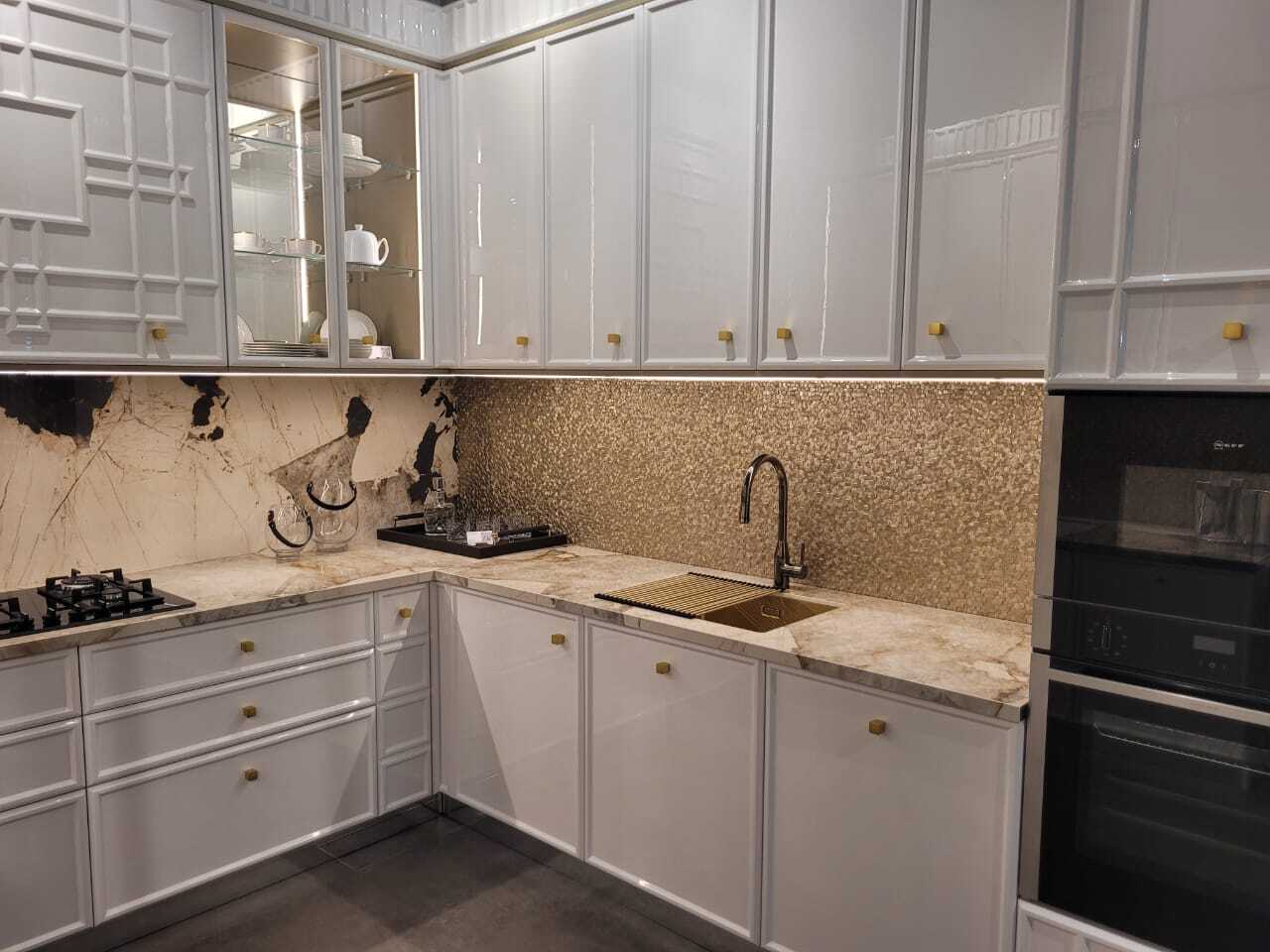 Мозаика Aluminium 3D Hexagon Gold 8x14x6 серия Alchimia