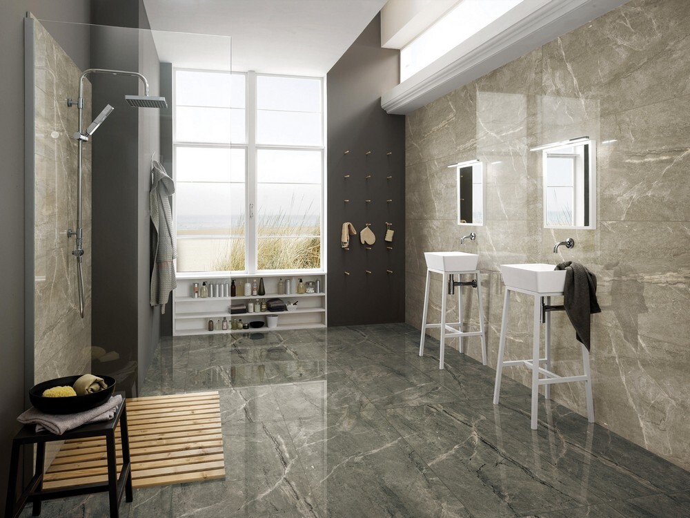 Плитка Breccia marengo 120x60 POL серия Marble Porcelain Thin