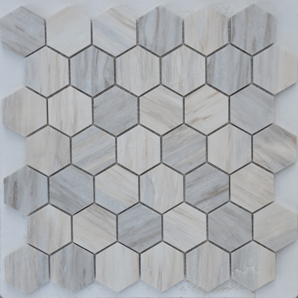 Мозаика Nuvola rosato POL hex серия Pietrine