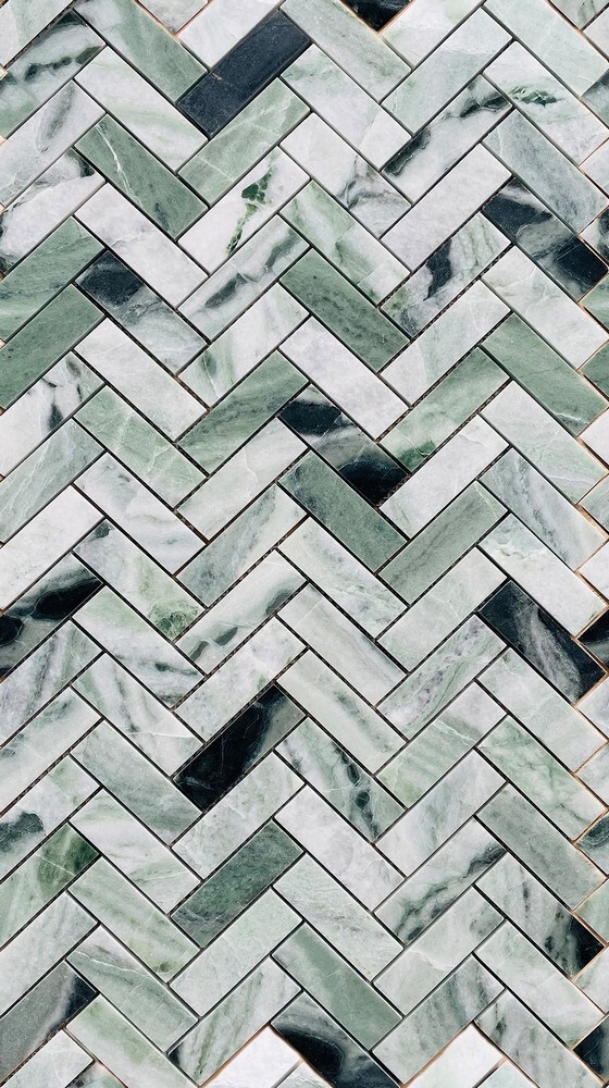 Мозаика Onice Verde oliva POL fish 23x73x7 серия Pietrine