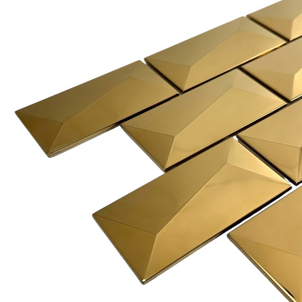 Мозаика BRICK ROSE METAL серия Mosaic Stainless Steel