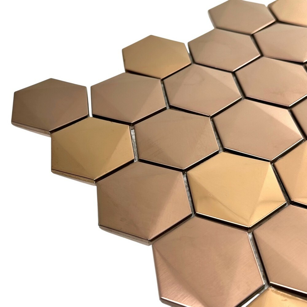 Мозаика HEXAGON MIX COOPER серия Mosaic Stainless Steel