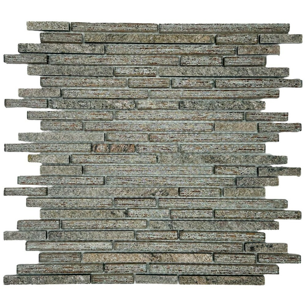 Мозаика STRIPES SILVER PINK серия Glass-M