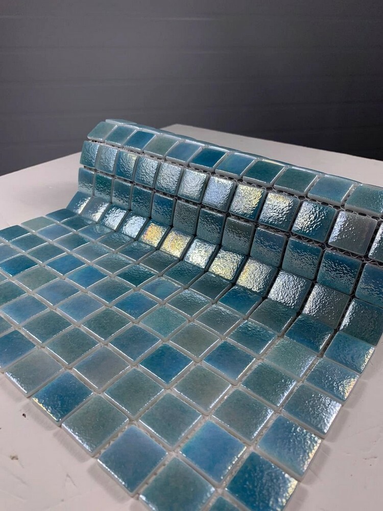 Мозаика Бирюза голубая (шагрень) серия Pools-П